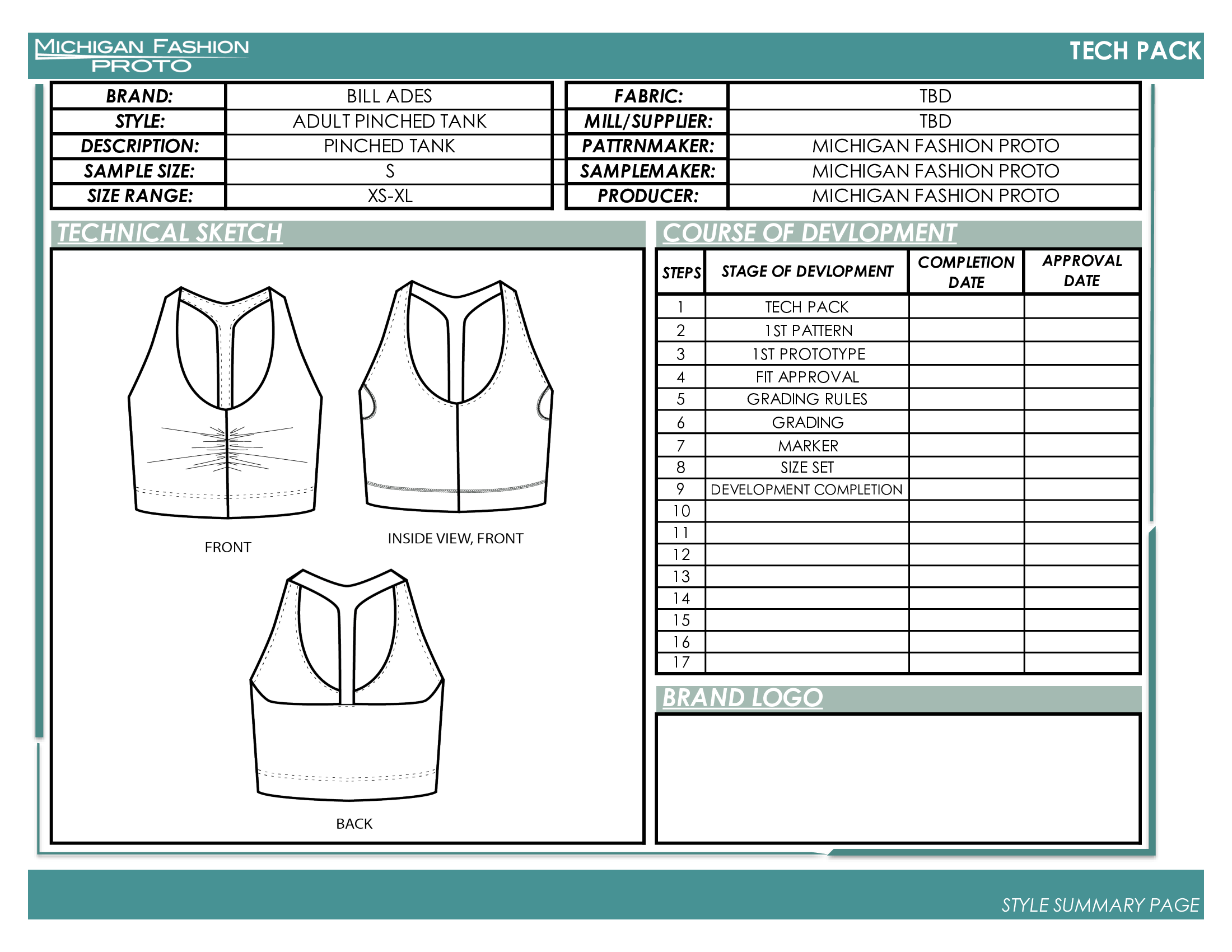 Adult Racerback Crop Top Tech Pack