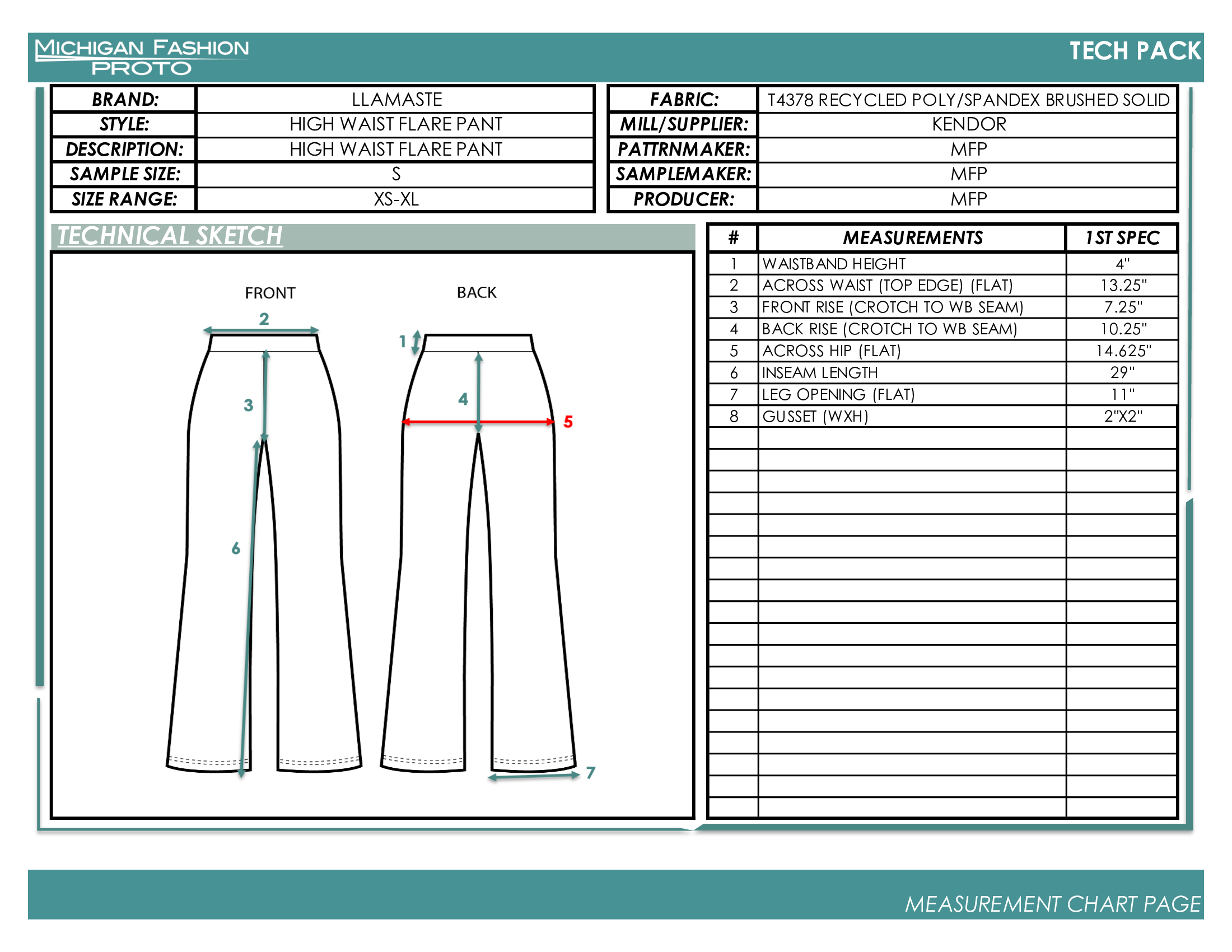 Adult Flare Pant Tech Pack