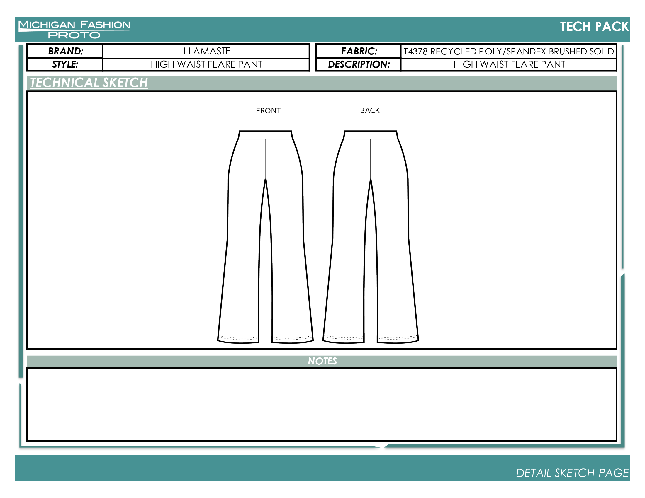 Adult Flare Pant Tech Pack