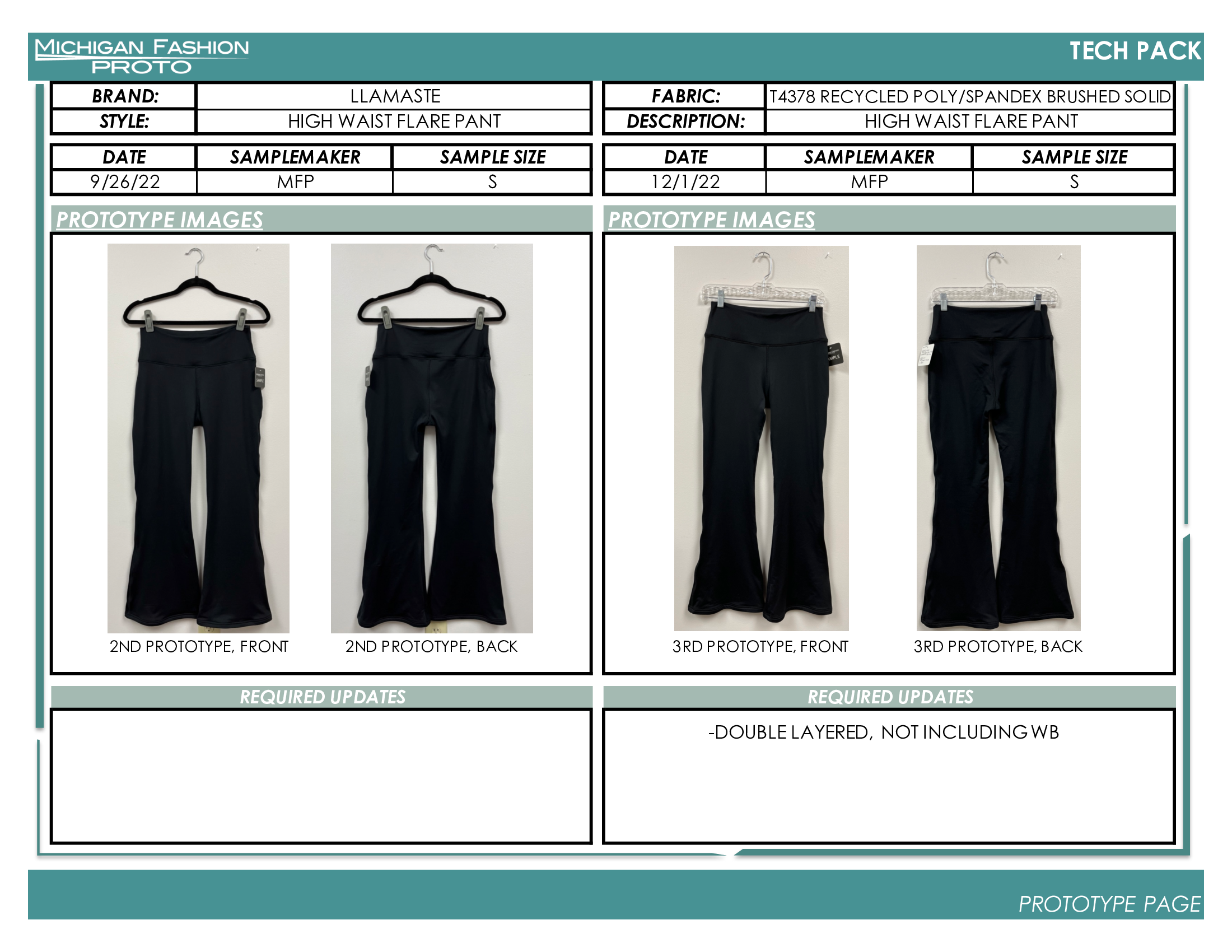 Adult Flare Pant Tech Pack